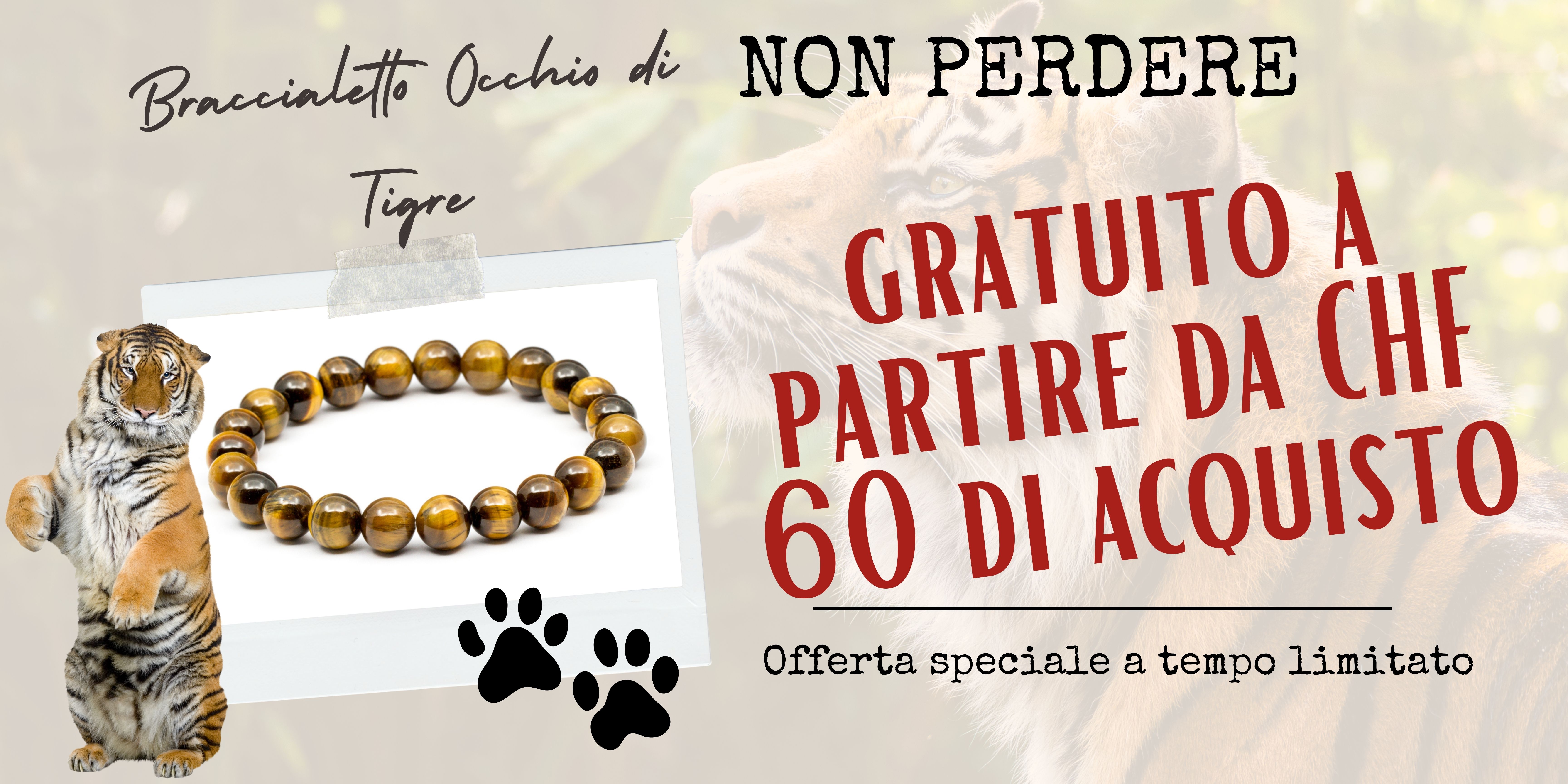 Bracelet oeil de tigre offert